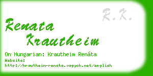 renata krautheim business card